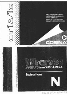 Miranda MS 1 N manual. Camera Instructions.